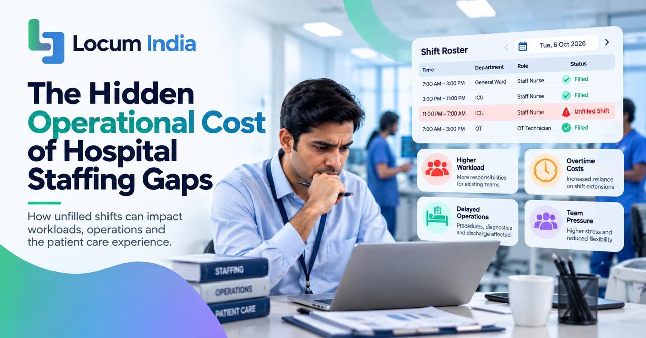 Hospital manager reviewing the operational impact of unfilled healthcare shifts
