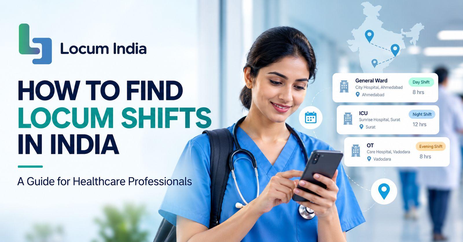 Healthcare professional finding locum shift opportunities in India